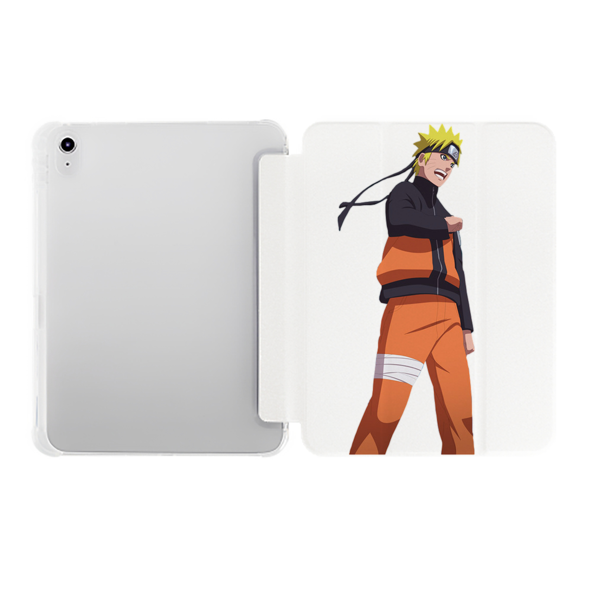 （画像用） NARUTO -ナルト- うずまき ナルト Uzumaki Naruto IPad ケース ペン収納付き 三つ折りスタンド PUレザー×シリコン 対応機種9.5/10.5/10.9インチ